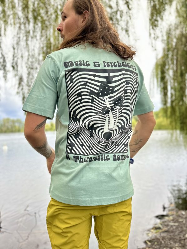 MUSIC & PSYCHEDELICS | SLATE GREEN TEE - Image 3