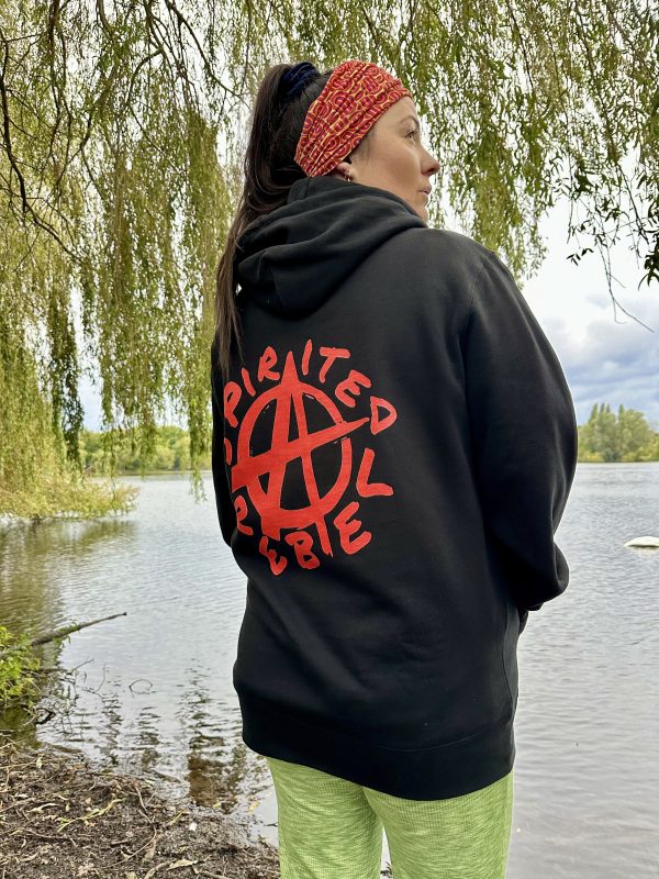 SPIRITED REBEL | RED ANARCHY | UNISEX HOODIE