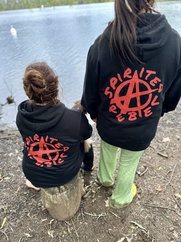 SPIRITED REBEL | RED ANARCHY | UNISEX HOODIE - Image 4