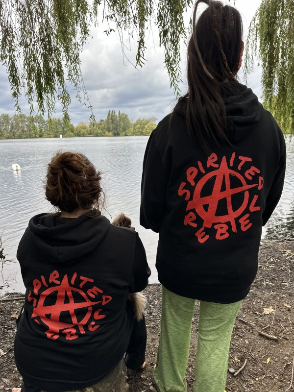 SPIRITED REBEL | RED ANARCHY | UNISEX HOODIE - Image 5