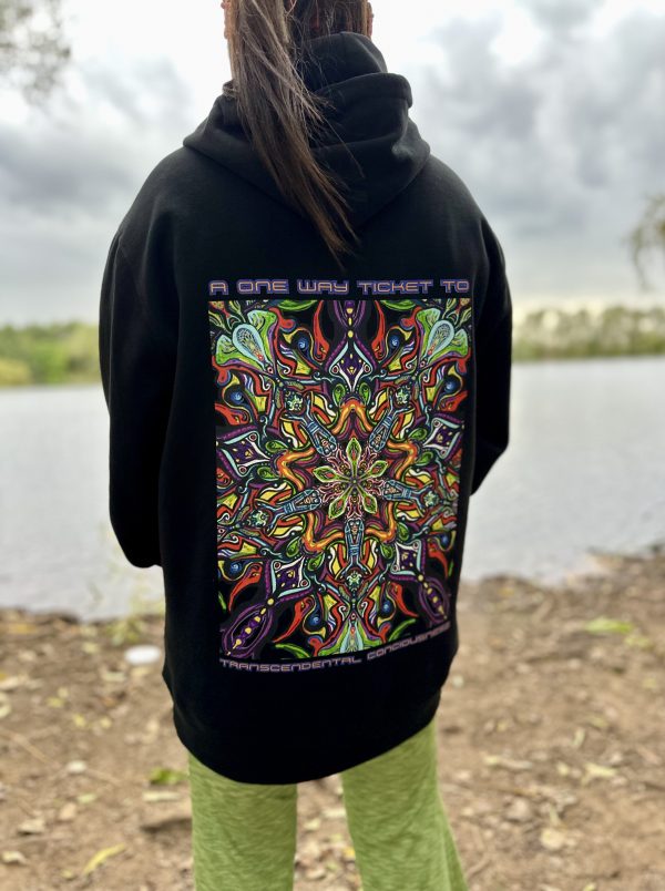 TRANSCENDENTAL TIMELINE | MANDALA MADNESS | BLACK HOODIE - Image 2