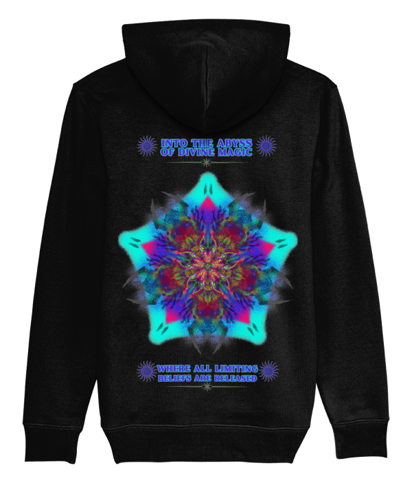 INTO THE ABYSS | MANDALA MADNESS | UNISEX BLACK HOODIE - Image 3