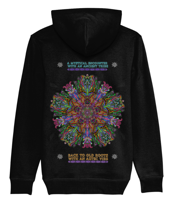 AZTECIAN VIBES | MANDALA MADNESS | BLACK HOODIE - Image 4