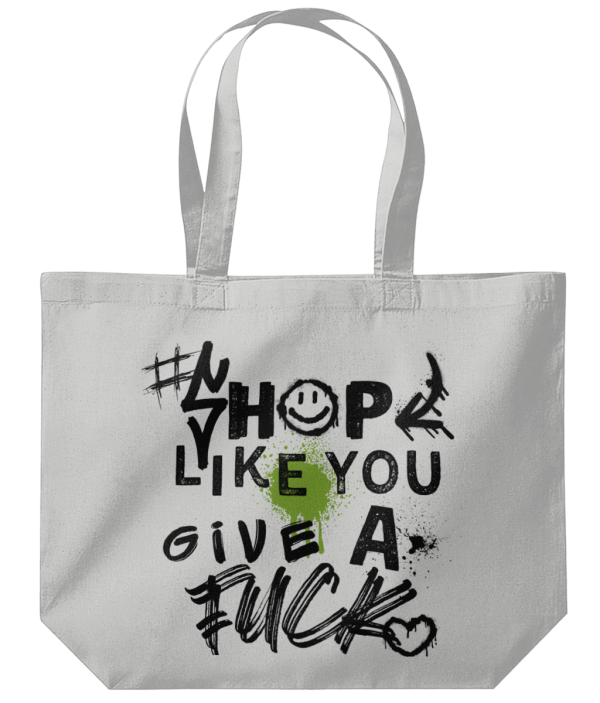 SHOP LIKE YOU GIVE A F**K | ORGANIC TOTE BAG - Image 2