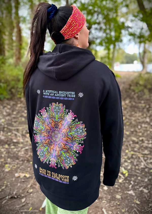 AZTECIAN VIBES | MANDALA MADNESS | BLACK HOODIE - Image 2