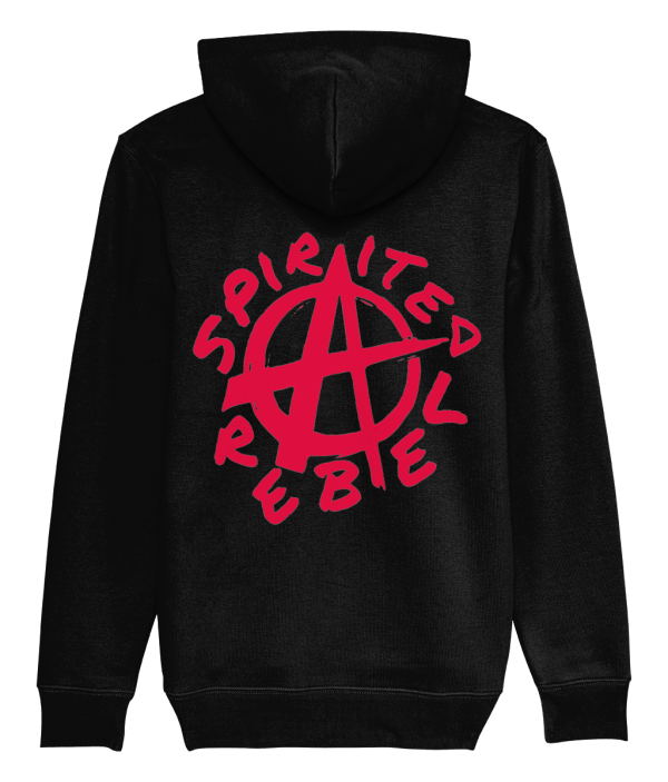 SPIRITED REBEL | RED ANARCHY | UNISEX HOODIE - Image 2