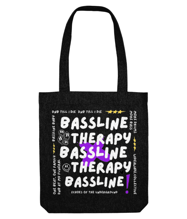 BASSLINE THERAPY | DNB JUNKIE TOTE BAG
